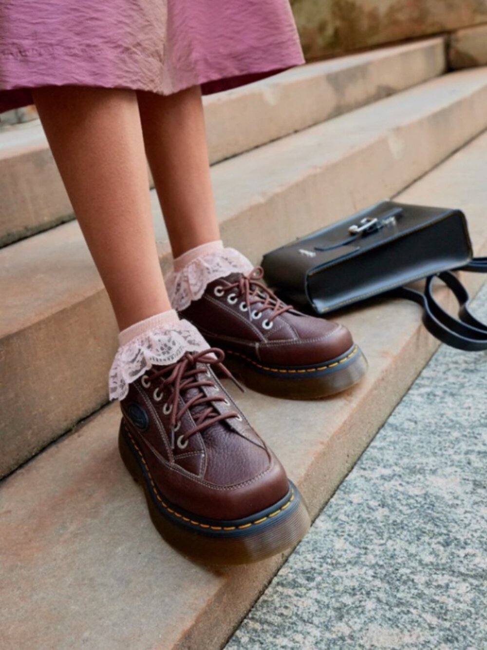 Grizzly Dark Brown~ Dr. Martens BUZZ 5-Eye Leather Shoes MSRP$210 CUTE &CHIC - Picture 4 of 16
